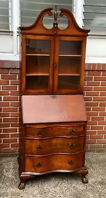 Antique Secretary Bookcase Maple 1920s Basic Furniture Co. PICKUP ONLY • $195