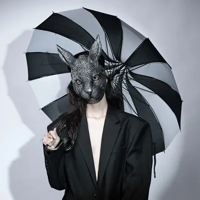 Scary Rabbit Mask Cosplay Animal Headgear Halloween Masquerade Mask • £18