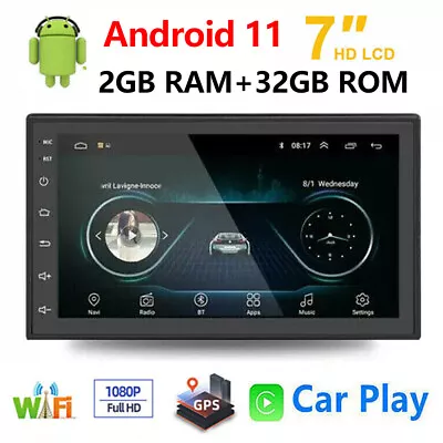 7'' Android 11 2Din Car Radio Stereo Head Unit GPS Navigation WIFI BT FM Carplay • $66.37