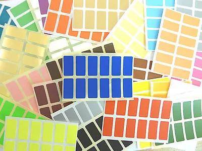 25x12mm Rectangle Stickers Coloured Rectangular Sticky Labels 35 Colours • £3.20