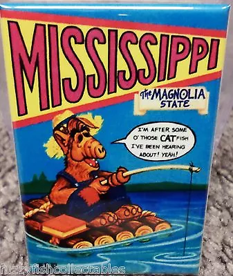 Alf Mississippi State 2  X 3  Fridge Or Locker MAGNET 80's Television Card • $6.95