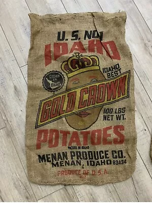 Vintage Burlap Potato Sacks • $9