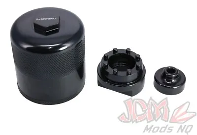 Raceworks Billet Lifetime 30 Micron Oil Filter W/Opener - 3/4 -16 ALY-115-34BK • $71.01