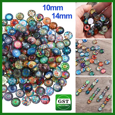 Up200x Mixed Round Mosaic Tiles Crafts Glass Supplies For Jewelry Making 10-14mm • $15.17