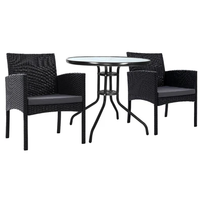 $271.09 • Buy Gardeon Outdoor Bistro Chairs Patio Furniture Dining Chair Wicker Garden Cushion