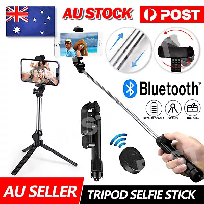 Monopod Selfie Stick Handheld Tripod Bluetooth Shutter For  IPhone SamsungNew • $10.85