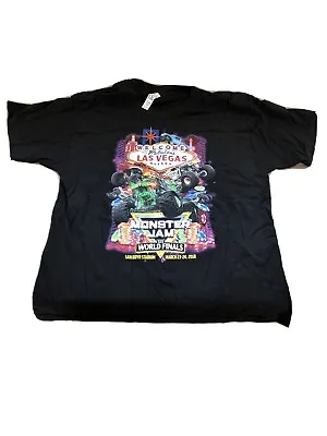 A52- Monster Jam XIX World Finals Vegas T-shirt Youth Med New • $10.95