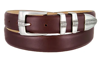 Brandon Men's Italian Calfskin Leather Designer Dress Golf Belt 1-1/8 (30mm)wide • $36.95