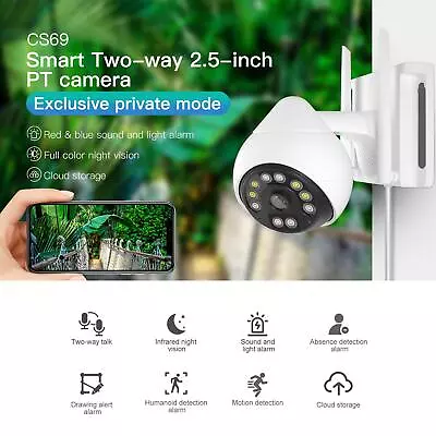 Smart Outdoor Motion Detection Absence Sound/light Alarm 2-w Ay Talk IP Camera • $59