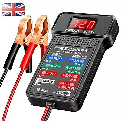 12V Universal BT-171 Battery Tester Gauge LED Indicative Battery Status Monitor • £14.45