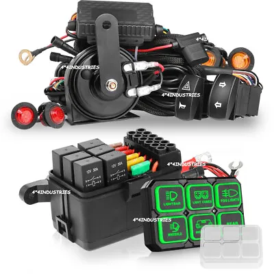 For Can-am Polaris Ranger 6 Gang Switch Panel & UTV Turn Signal Kit W/Horn&Light • $189.99