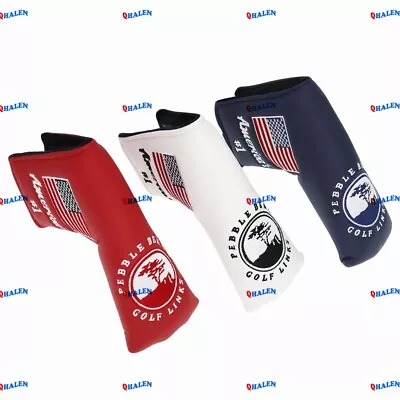 £14.65 • Buy QHALEN Pebble Beach American Flag Blade Putter Headcover For Scotty Cameron Ping