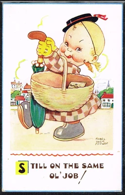 £1 • Buy [9700] Mabel Lucie Attwell Cute Children 1950s Postcard