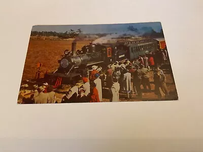 South Carver Mass. ~ Edaville Railroad “Trains Of Yesteryear”- Vintage Postcard • $4.64