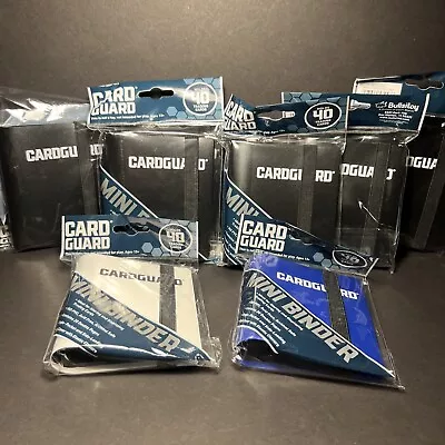 Lot Of 8 Card Guard Mini Binders With Strap Blue White Black Holds 40 Cards New! • $34.97