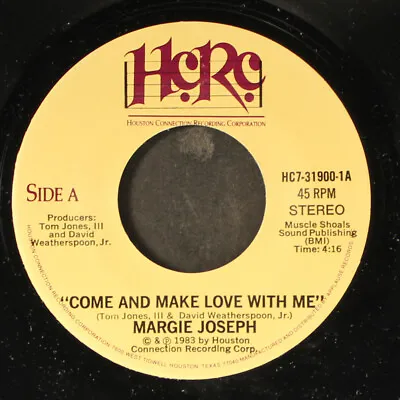 MARGIE JOSEPH: Come And Make Love With Me / Give It To Me HCRC 7  Single 45 RPM • $8