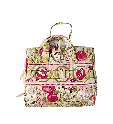 Vera Bradley Flowers Hanging Travel Organizer Toiletries Cosmetics Zip • $17.35