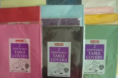 £2.69 • Buy Pack Of 2 Disposable Table Square Covers Paper 90x90cm Birthday Party Wedding