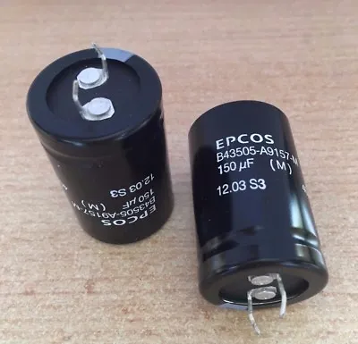 £6.50 • Buy Epcos - B43505A9157M  Snap In Electrolytic Capacitor 150uf  400v   2pcs  Z1383 
