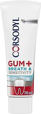 2x Corsodyl Gum & Breath Sensitivity Whitening Toothpaste For Sensitive Teeth • £13.99