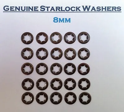 £2.99 • Buy Starlock Washers Flower Grip Speed Grab Push On Locking Clips 25 X 8mm 