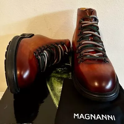 Magnanni Montana V | COGNAC CALF-SKIN LEATHER BOOT | Size 9.5 US | NEW WITH BOX • $245