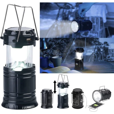 $13.89 • Buy 6 LED Solar USB Rechargeable Charging Outdoor Camping Tent Lantern Light Lamp