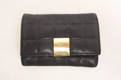Authentic CHANEL Chocolate Bar  Leather 6 Rings Key Case  #26309 • $59