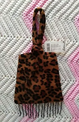 Vintage Brown 90’s ARDEN B. Soft Fabric Leopard Purse/Handbag Womens Unused Tags • $6