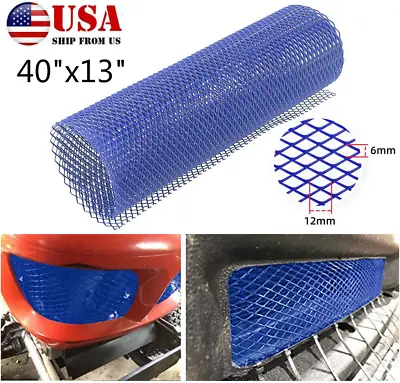 Blue Car Grille Mesh Body Grille Insert Bumper Universal Front Grill Mesh Sheet  • $17.85