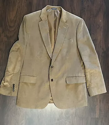 Stafford Mens Blazer Sport Coat Two Button Casual Jacket Size 44R Elbow Patches • $30