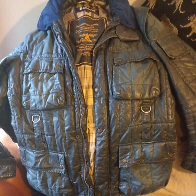 £170 • Buy Barbour Oilskin Jacket 1996 Great Jacket Distressed Look Pockets Its A One Off