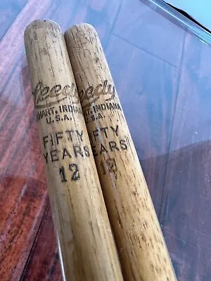 Vintage Leedy 12 Fifty Years Drum Sticks Pair Set Elkhart Indiana • $79.95