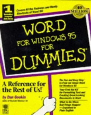 Word For Windows® 95 For Dummies® Gookin Dan • $17.90