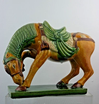 £9.99 • Buy Tang Sancai War Horse Porcelain Ornament Statue China Jingdezhen