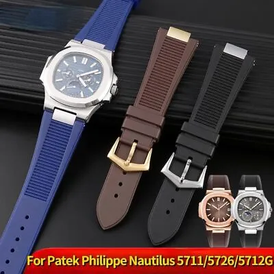 £26.14 • Buy Rubber Watch Straps Fit For Patek Philippe Nautilus 5711 5712 5726 Watch Band