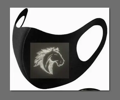 £3.99 • Buy Equestrian Horse's Head Embroidered Face Mask Adults. Washable & Protective
