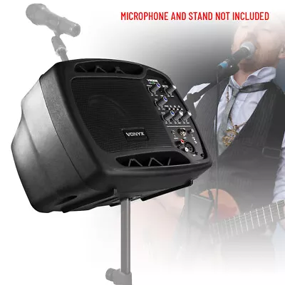 Vonyx Portable PA System Live Powered Microphone Speaker Small Compact • £115