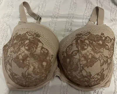 Marks & Spencer Autograph Cream & Brown Lace Bra Size 34G • £1.75