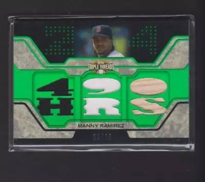 2008 Topps Triple Threads Emerald Jersey/bat #193 Manny Ramirez Rare Sp #/18 • $27.95