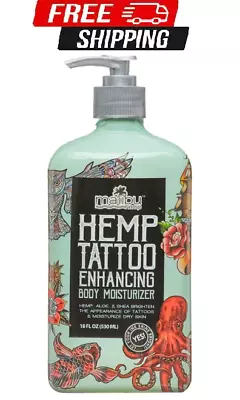 Malibu Tan Hemp Tattoo Enhancing Body Moisturizer 18 Fl Oz Free Shipping • $8.95