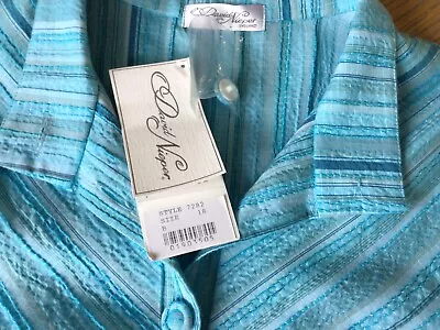 Nwt David Nieper Size 18 Pretty Turquoise Blue Top Unworn No Issues • £16