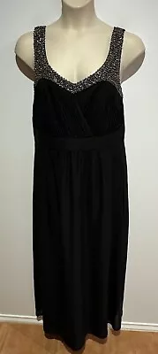 Formal Evening Black Sleeveless Long Dress/Pleated/Corset/Lined SizeM +City Chic • $55