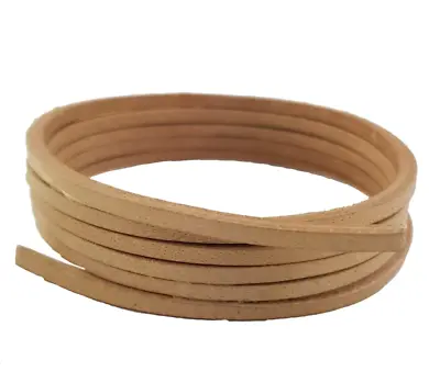 Shoelaces & Boot Laces Light Brown/Beige Leather 3 Mm Square • £3.25