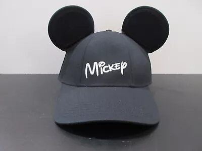 Disney Hat Cap Snap Back Black White Mickey Mouse Ears Magic Kingdom Mens • $18.88