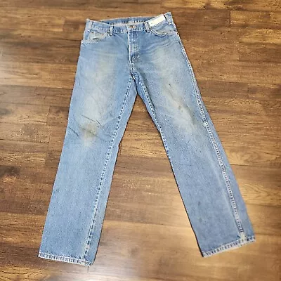 Dickie's Men's Size 36X34 Denim Work Jeans Oil Stained Grunge Worn Distressed  • $16