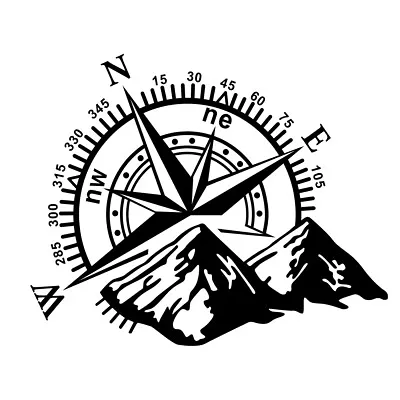 Decal Trim Vinyl Sticker Car Hood Body Side Compass Navigation Mountain Decor • $12.50