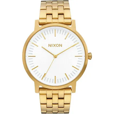 Nixon Men's Watch Porter Quartz White Dial YG Stainless Steel Bracelet A10572443 • $70.37