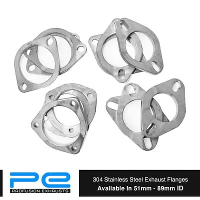 2 Inch - 3.5 Inch Exhaust Flange 304 Stainless Steel 8 10 Mm Exhaust Flanges • £24.51