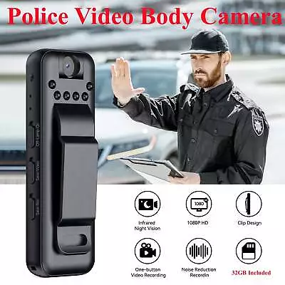 1080P Police Body Camera Video Audio Recorder Night Vision Mini Camcorder +32GB • $26.99